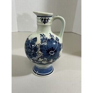 Koninklijk Goedewaagen Gouda Holland Pottery Curacau Liqueur Jug Pitcher W/ Cork